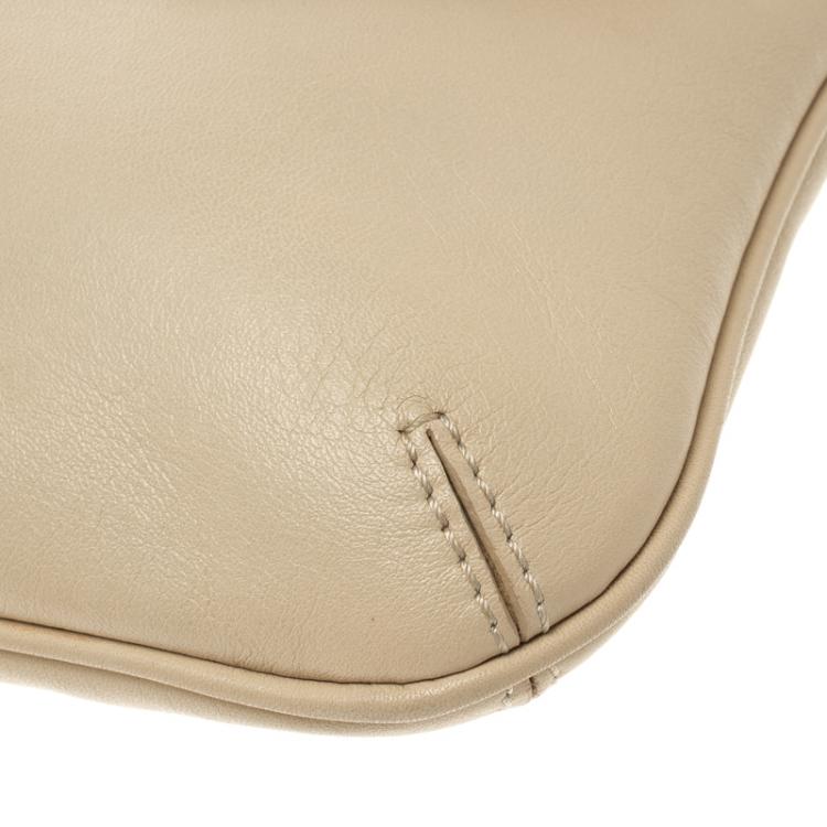 Pre Owned Jimmy Choo Beige/Orange Python and Leather Jasmine Clutch