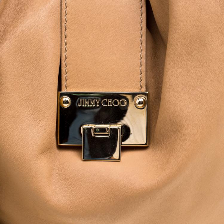 Pre Owned Jimmy Choo Brown Leather Roxana Crossbody Bag