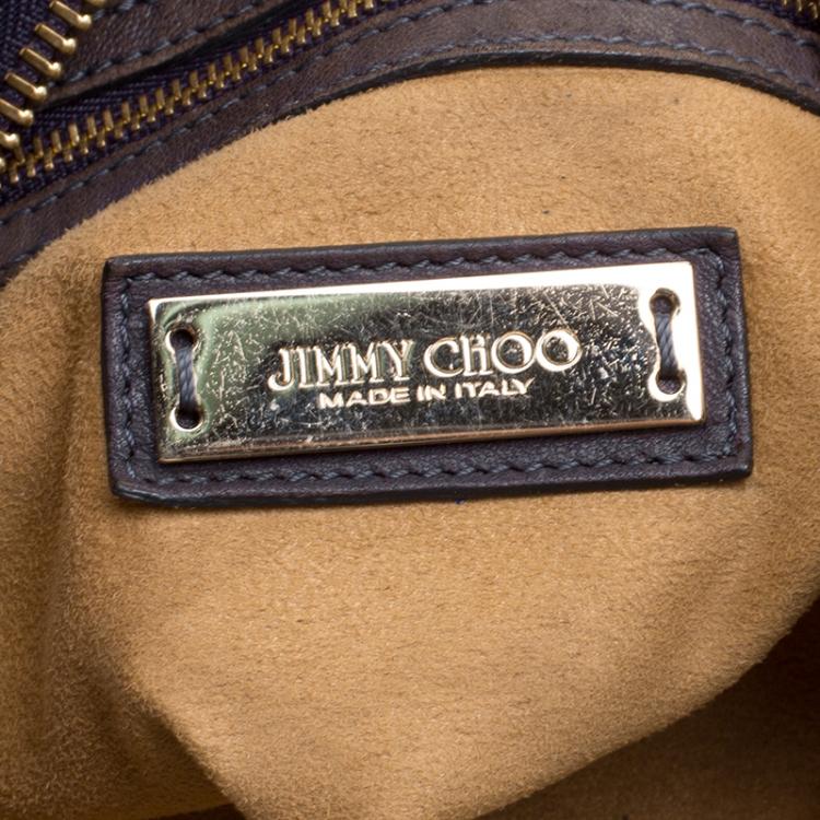 Pre Owned Jimmy Choo Dark Beige Leather Small Solar Hobo
