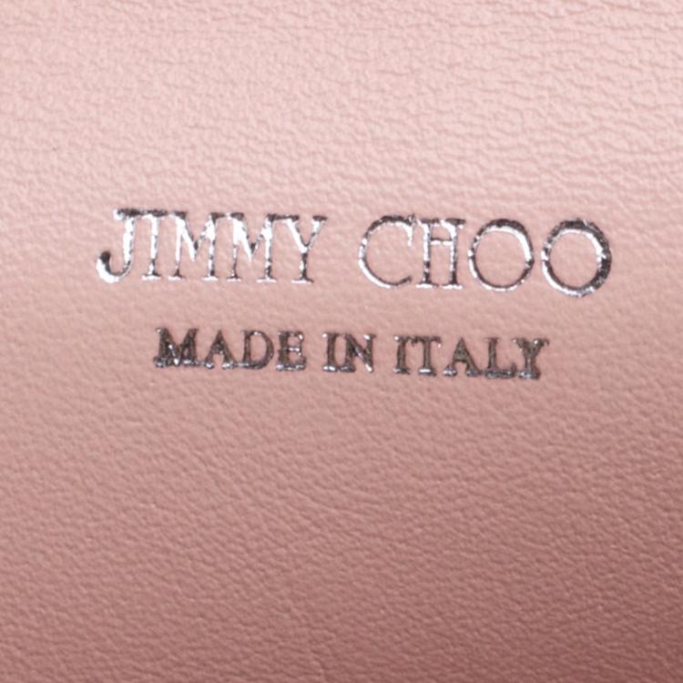 Pre Owned Jimmy Choo Pink Leather Reese Clutch