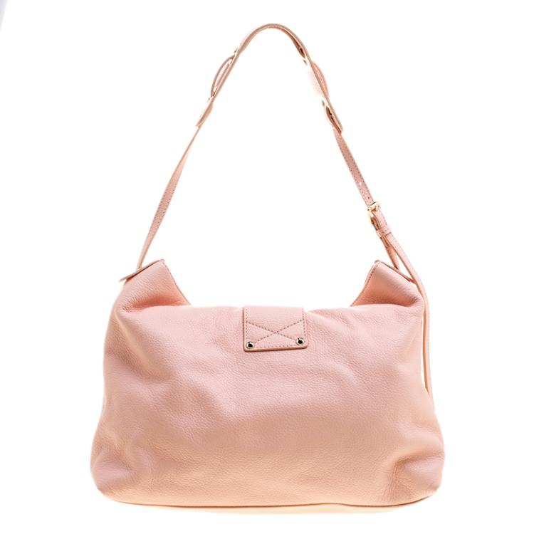 Pre Owned Jimmy Choo Pink Leather Rachel Shoulder Bag