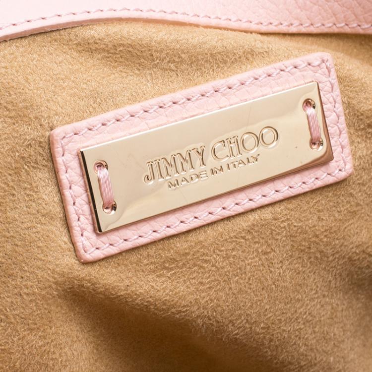 Pre Owned Jimmy Choo Pink Leather Rachel Shoulder Bag
