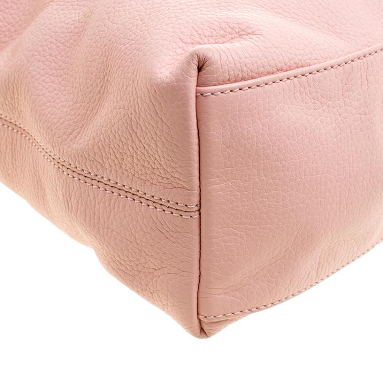 Pre Owned Jimmy Choo Pink Leather Rachel Shoulder Bag