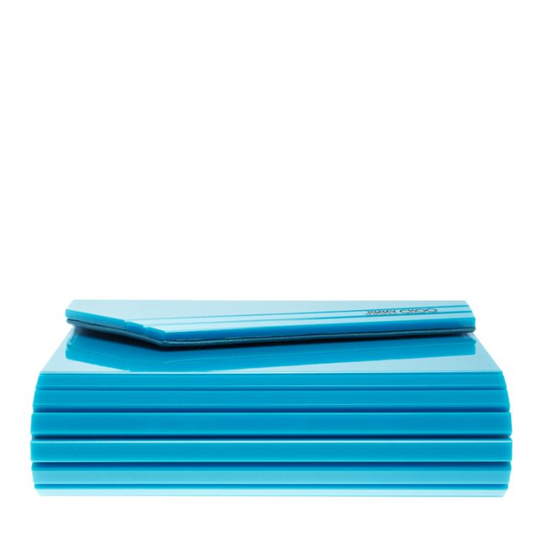 Pre Owned Jimmy Choo Blue Acrylic Candy Clutch Bag