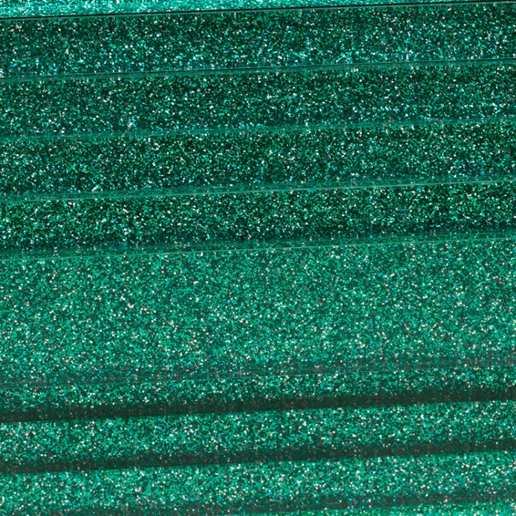 Pre Owned Jimmy Choo Green Glitter Acrylic Sweetie Clutch