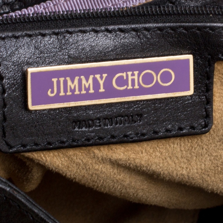 Pre Owned Jimmy Choo Black Leather/Suede Large Mona Tote