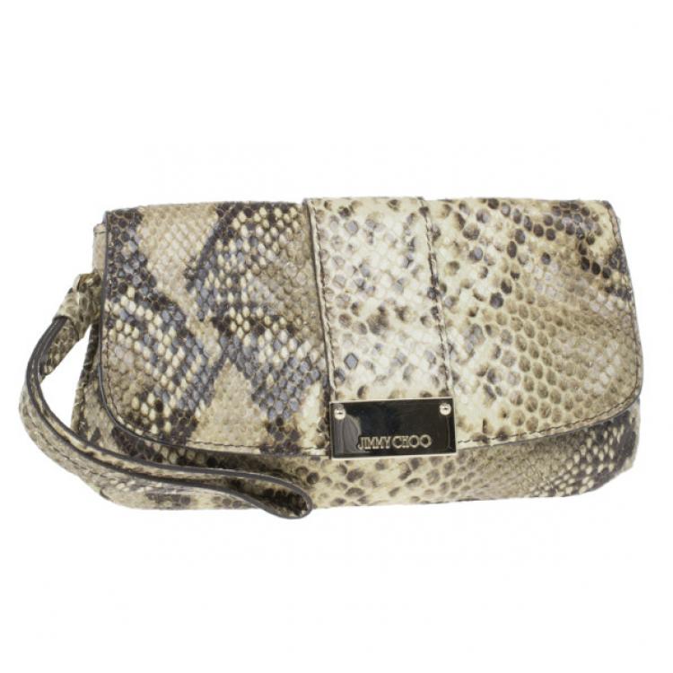 jimmy choo snakeskin clutch