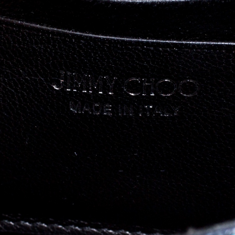 Pre Owned Jimmy Choo Blue Glitter Finley Crossbody Bag