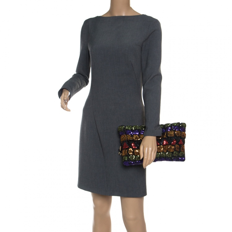 Pre Owned Jimmy Choo Multicolor Sequins Zulu Clutch