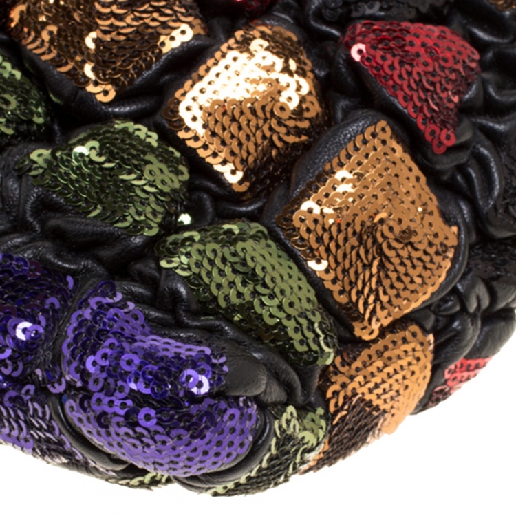 Pre Owned Jimmy Choo Multicolor Sequins Zulu Clutch