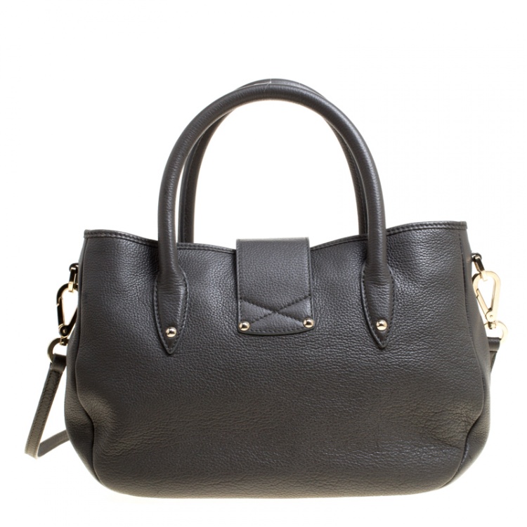 Pre Owned Jimmy Choo Grey Leather Shoulder Bag