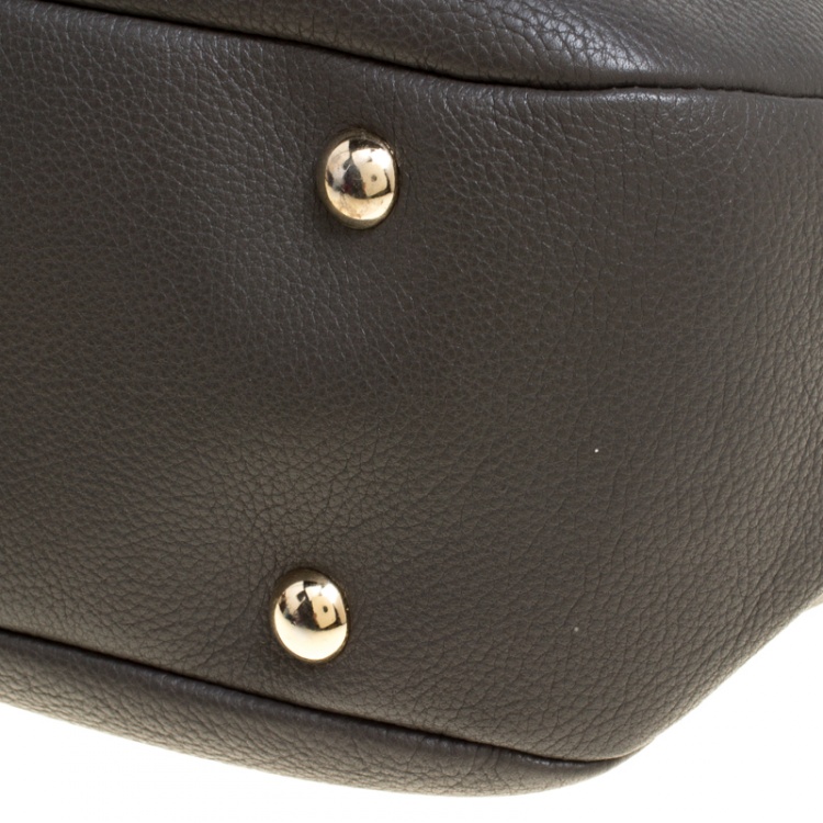 Pre Owned Jimmy Choo Grey Leather Shoulder Bag