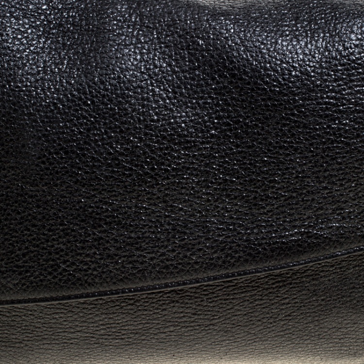 مملوكة مسبقًا Jimmy Choo Black Shimmering Leather Ally Handcuff Shoulder Bag