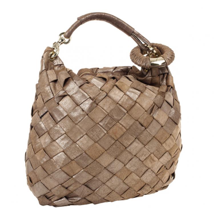 Pre Owned Jimmy Choo Sky Woven Hobo