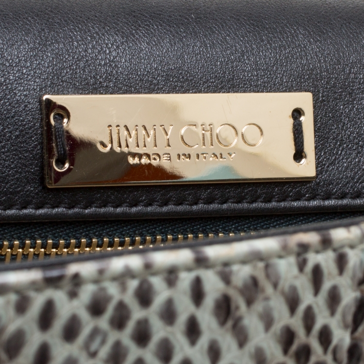 مملوكة مسبقًا Jimmy Choo Multicolor Python and Leather Alba Shoulder Bag