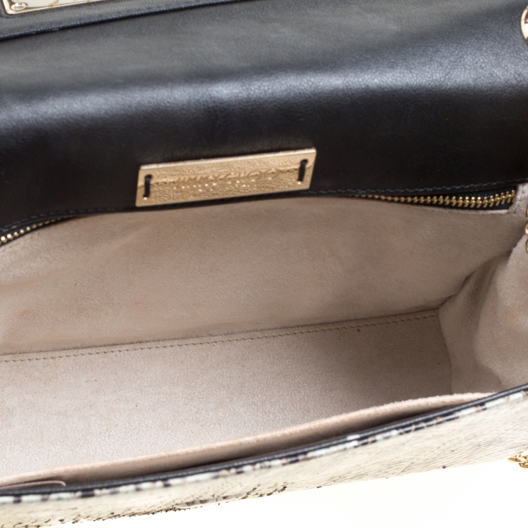 مملوكة مسبقًا Jimmy Choo Multicolor Python and Leather Alba Shoulder Bag