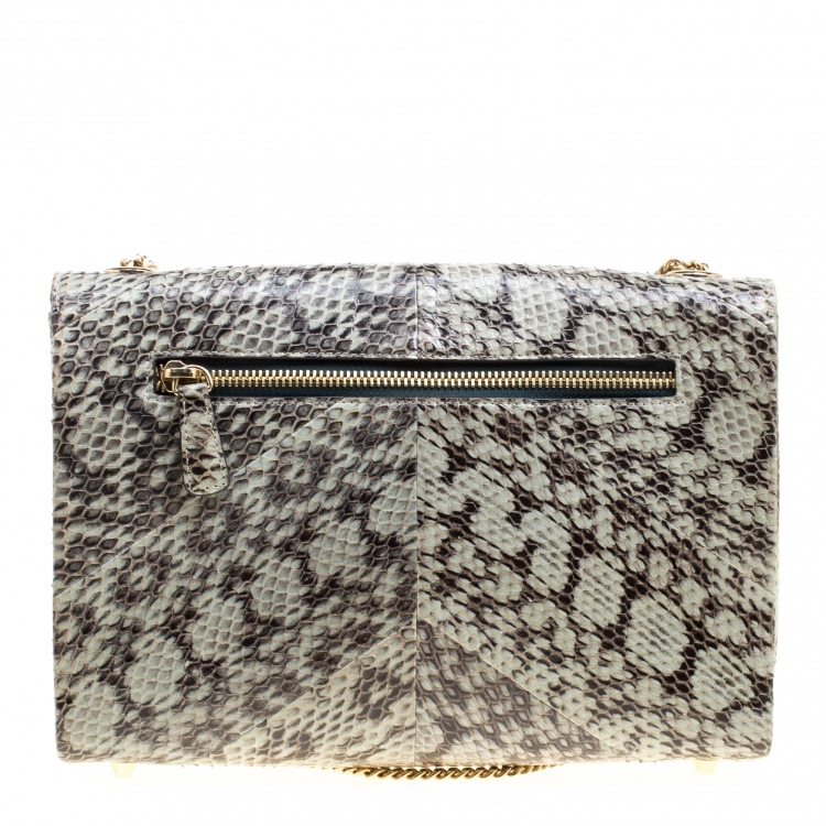 مملوكة مسبقًا Jimmy Choo Multicolor Python and Leather Alba Shoulder Bag