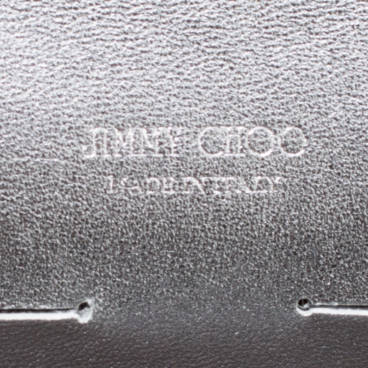 Pre Owned Jimmy Choo Silver Lame Glitter Riane Clutch