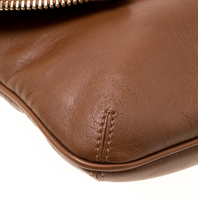 Pre Owned Jimmy Choo Brown Leather Jasmine Clutch