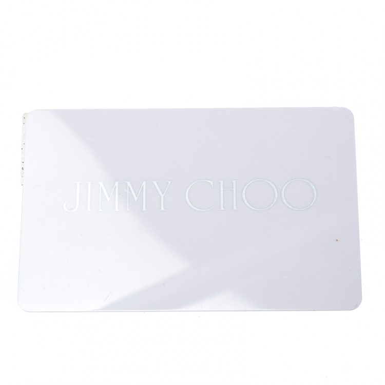 Pre Owned Jimmy Choo Black Glitter Fabric Mini Tube Clutch