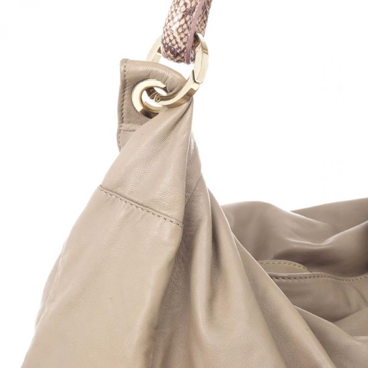 Pre Owned Jimmy Choo Large Leather Sky Bangle Hobo