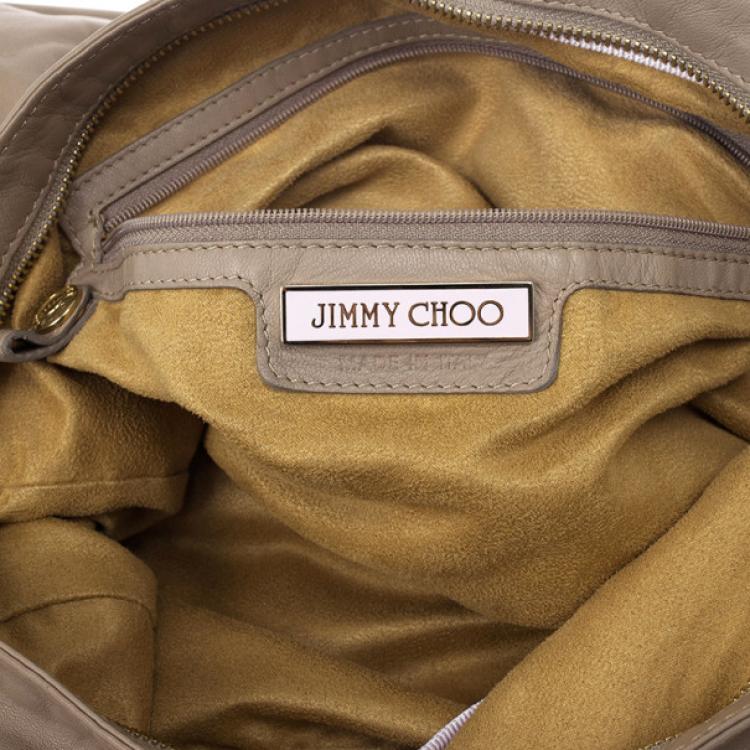 Pre Owned Jimmy Choo Large Leather Sky Bangle Hobo