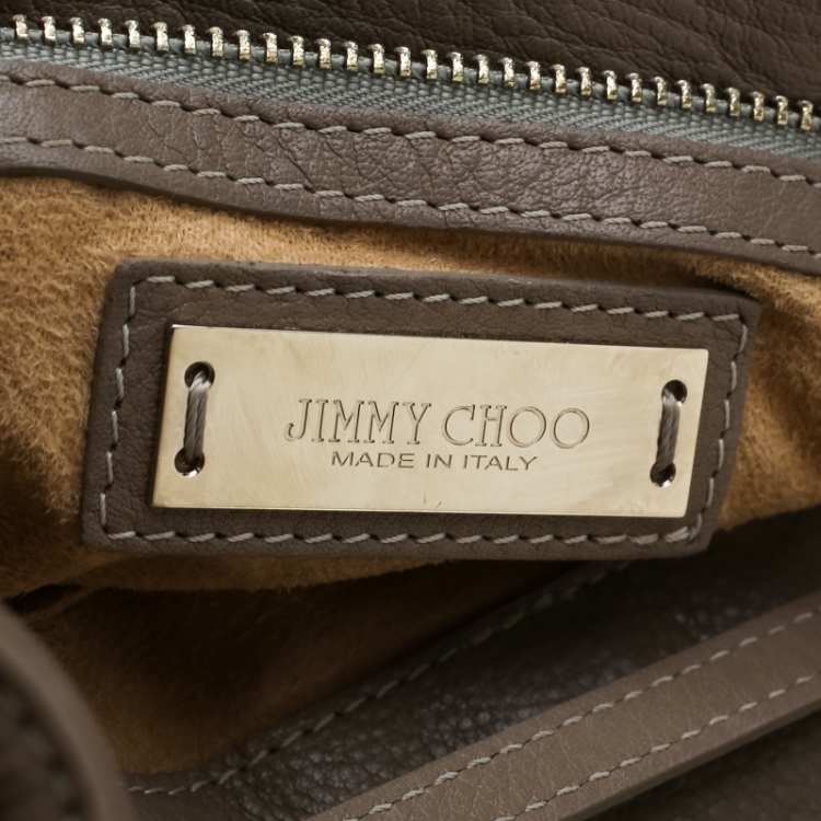 Pre Owned Jimmy Choo Beige Leather Small Rosalie Sacthel