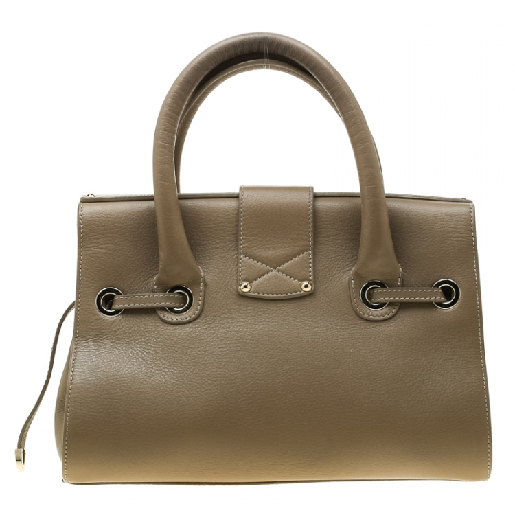 Pre Owned Jimmy Choo Beige Leather Small Rosalie Sacthel