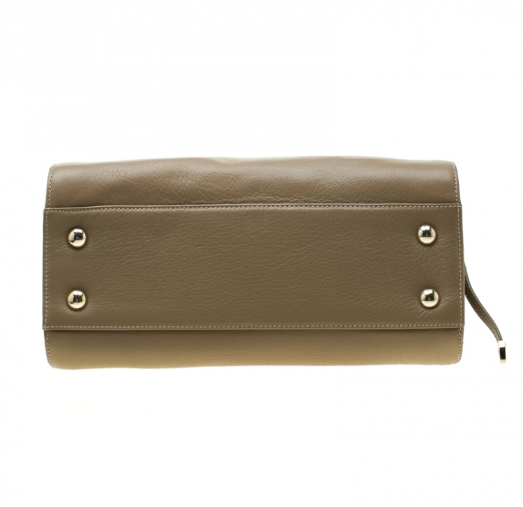 Pre Owned Jimmy Choo Beige Leather Small Rosalie Sacthel