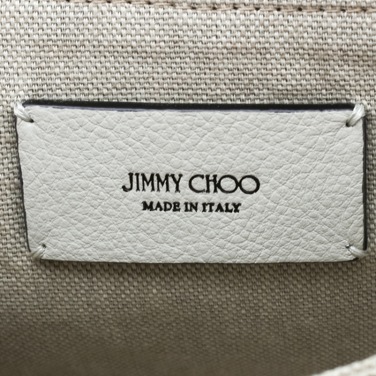 Pre Owned Jimmy Choo White Leather Lexie S Crossbody Bag