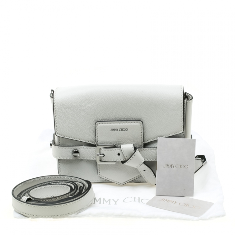 Pre Owned Jimmy Choo White Leather Lexie S Crossbody Bag