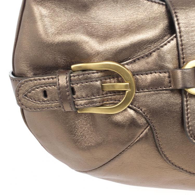Pre Owned Jimmy Choo Metallic Tulita Hobo