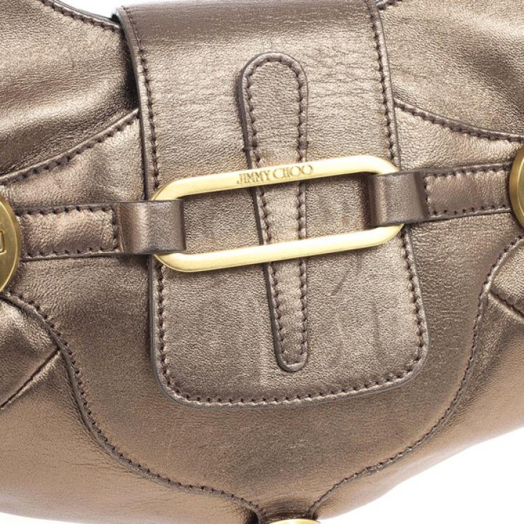 Pre Owned Jimmy Choo Metallic Tulita Hobo