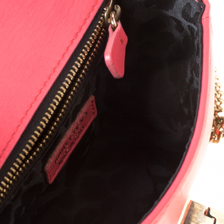 مملوكة مسبقًا Jimmy Choo Hot Pink Leather Mini Ruby Crossbody Bag