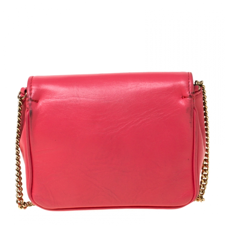 مملوكة مسبقًا Jimmy Choo Hot Pink Leather Mini Ruby Crossbody Bag