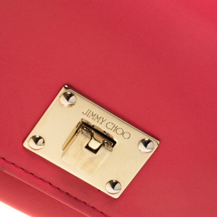 مملوكة مسبقًا Jimmy Choo Hot Pink Leather Mini Ruby Crossbody Bag