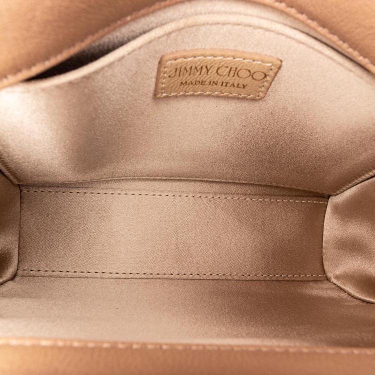 مملوكة مسبقًا Jimmy Choo Metallic Gold Leather Ava Crossbody Bag
