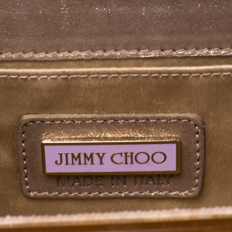 Pre Owned Jimmy Choo Light Brown Acrylic Candy Chain Clutch 
