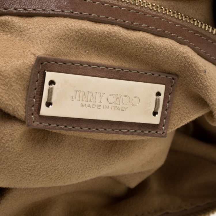 Pre Owned Jimmy Choo Brown Leather Medium Solar Hobo