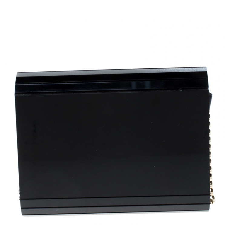 Pre Owned Jimmy Choo Black Acrylic Candy Chain Clutch 