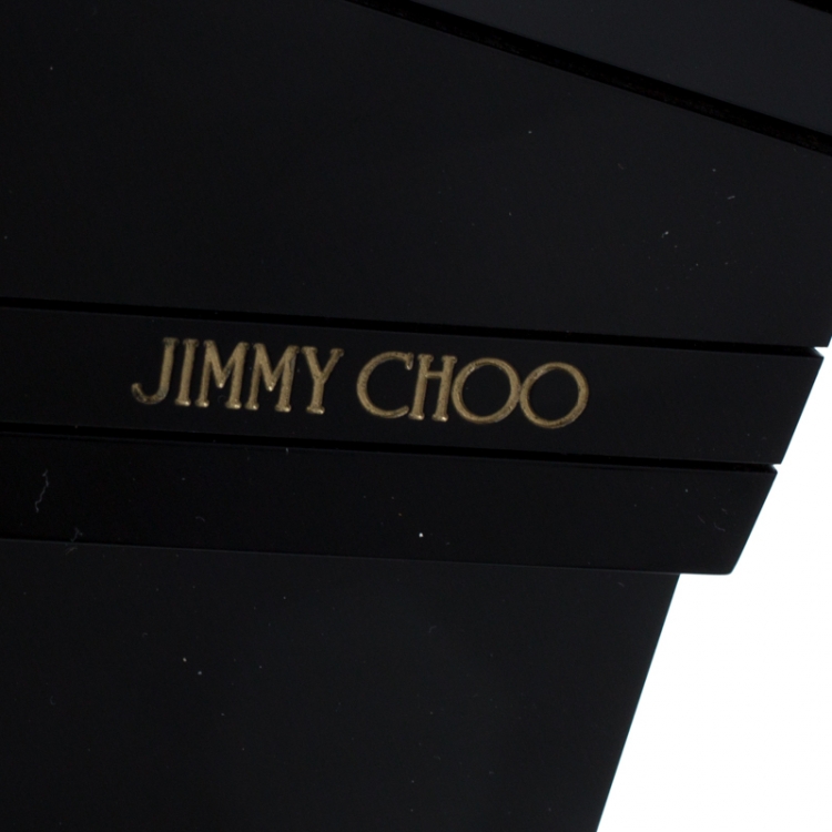 Pre Owned Jimmy Choo Black Acrylic Candy Chain Clutch 