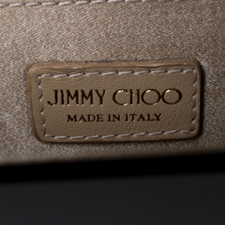 Pre Owned Jimmy Choo Black Acrylic Candy Chain Clutch 