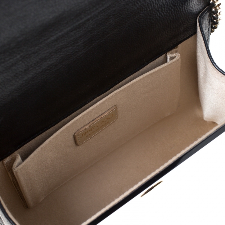 Pre Owned Jimmy Choo Black Acrylic Candy Chain Clutch 