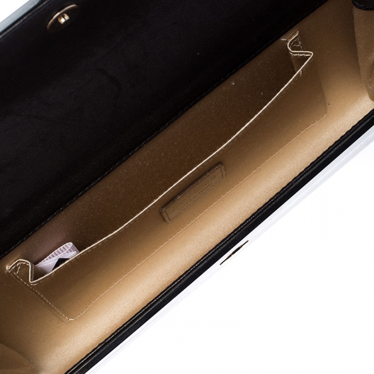 Pre Owned Jimmy Choo Black Acrylic Sweetie Chain Clutch