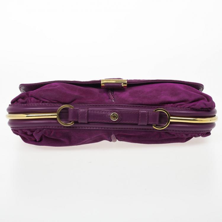 Pre Owned Jimmy Choo Suede Chain Strap Bag