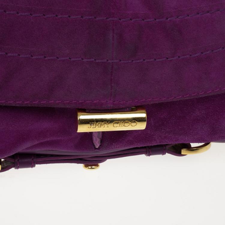 Pre Owned Jimmy Choo Suede Chain Strap Bag
