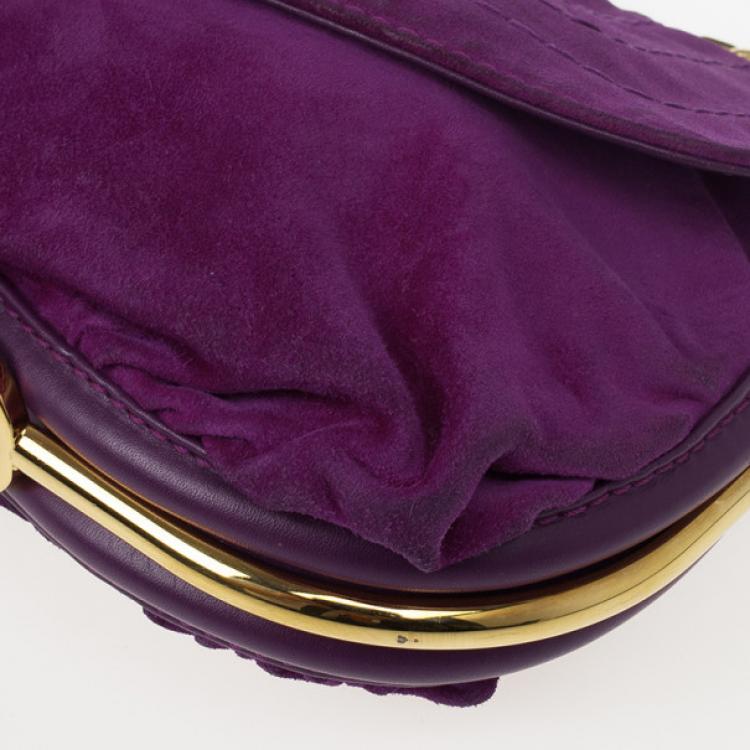 Pre Owned Jimmy Choo Suede Chain Strap Bag