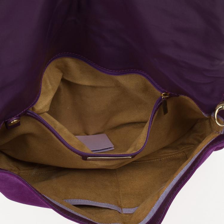 Pre Owned Jimmy Choo Suede Chain Strap Bag