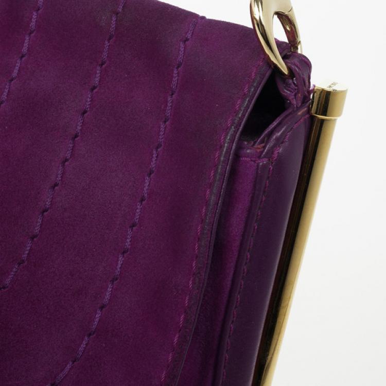 Pre Owned Jimmy Choo Suede Chain Strap Bag