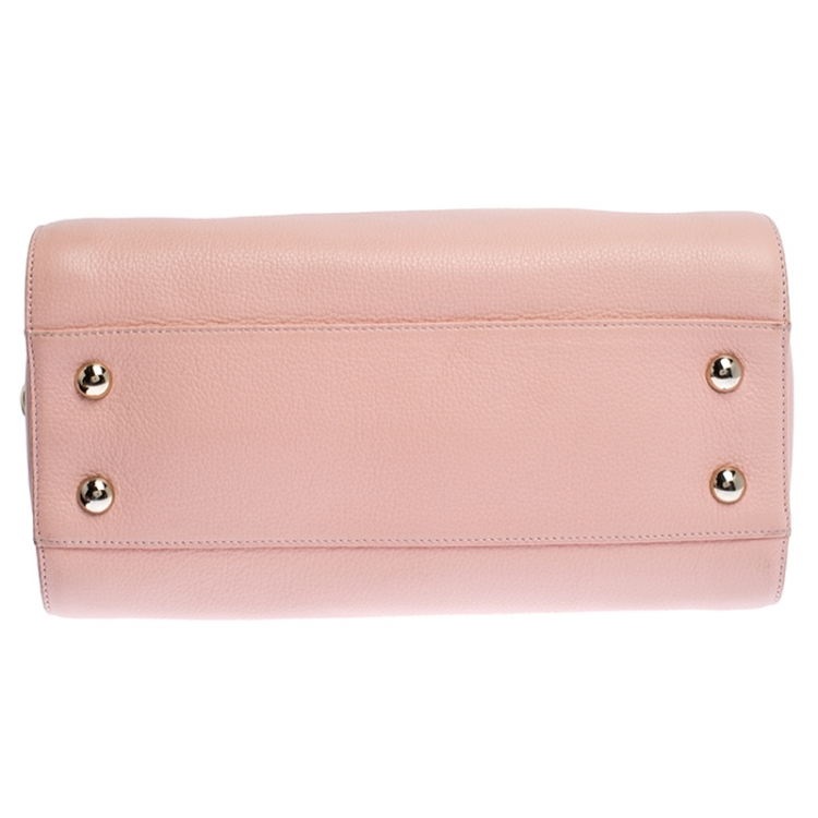 Pre Owned Jimmy Choo Blush Pink Leather Small Rosalie Satchel